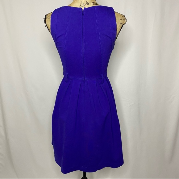 Theory Blue Fit n Flare Sleeveless Dress - Picture 7 of 12